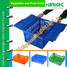 strong structure foldable plastic lidded crate/plastic crate box on sale